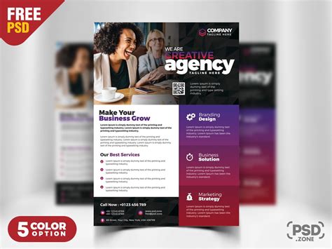 Creative Agency Flyer PSD Template – Download PSD