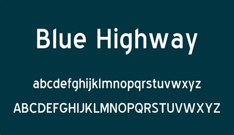 Blue Highway free font