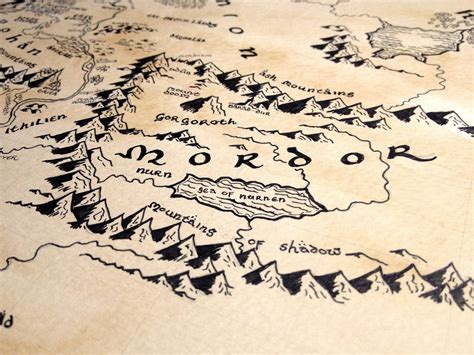 Map of Middle-Earth from Lord of the Rings