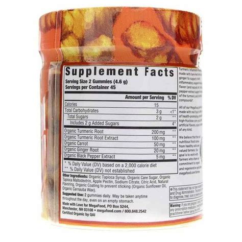 Turmeric Inflammation Response Gummies, Megafood