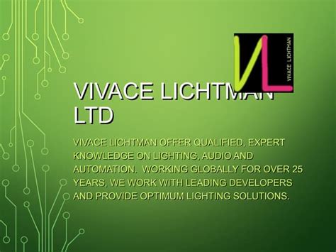 2016 Vivace Lichtman Lighting | PPT