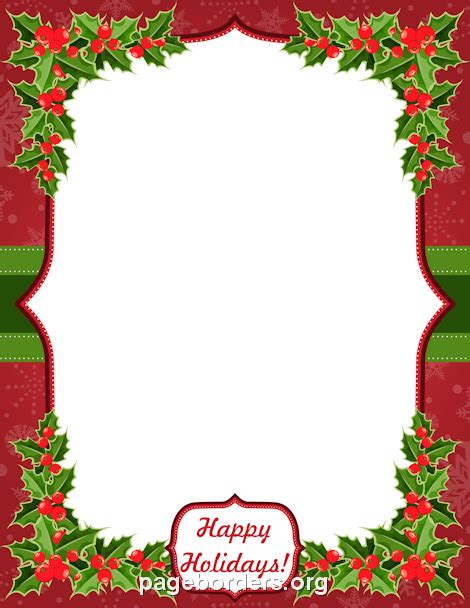 Happy Holidays Border | Free christmas borders, Christmas border, Free christmas