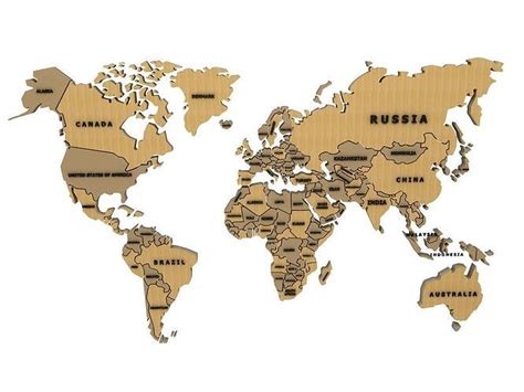 world map with country names 3D model | CGTrader