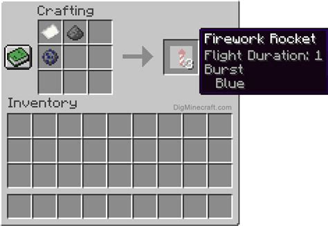 How to make a Blue Burst Firework Rocket in Minecraft