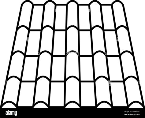 Terracotta roof tile tiles Stock Vector Images - Alamy