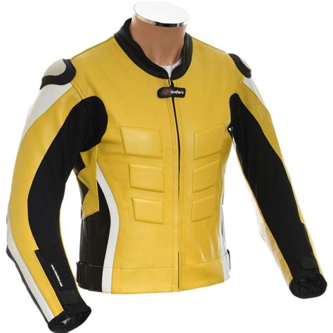 RTX Akira Yellow Leather Motorcycle Jacket