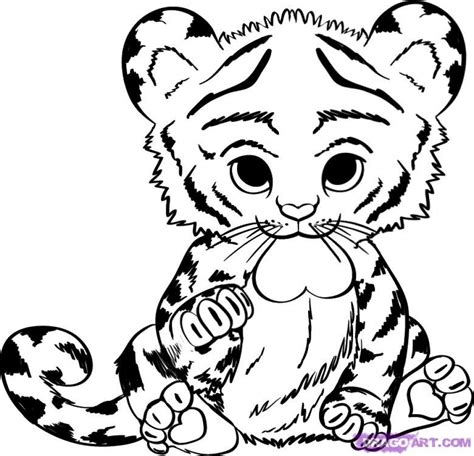 Get This Baby Tiger Coloring Pages for Kids 94791