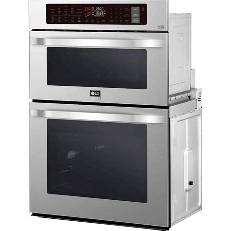 LG STUDIO 30" Combination Double Electric Convection Wall Oven with Built-In Microwave, Wifi ...