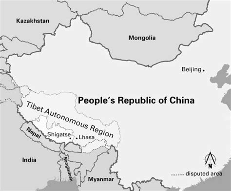 MAP 1, The Tibet Autonomous Region (TAR) within the People’s Republic of China. Lhasa is the TAR ...