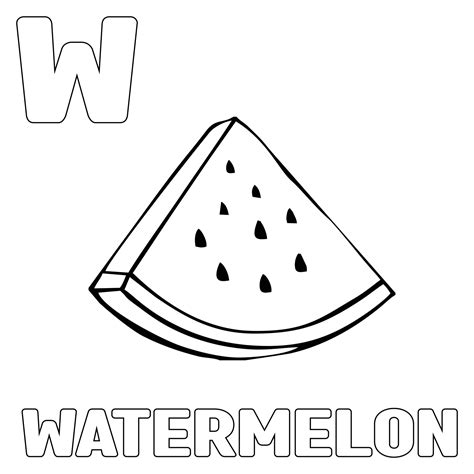 Watermelon Coloring Page Vector Art, Icons, and Graphics for Free Download