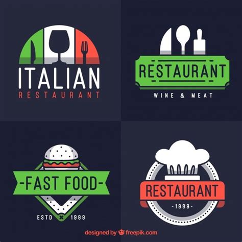 Premium Vector | Set of modern logos for italian restaurant | Italian ...