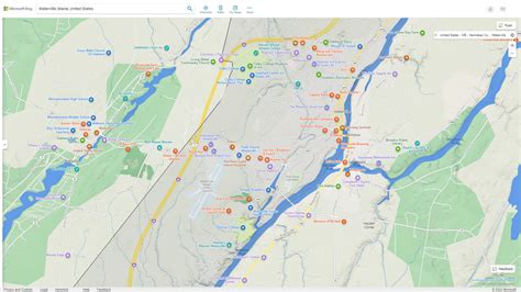 Waterville, Maine Map