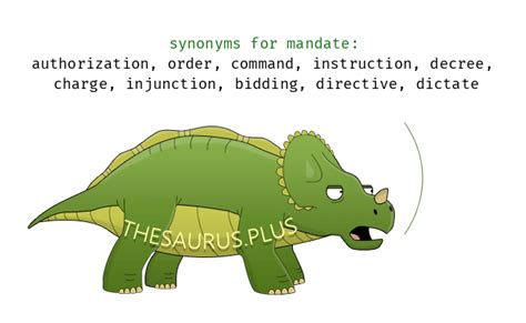 Mandate Synonyms and Mandate Antonyms. Similar and opposite words for Mandate in Thesaurus.plus ...