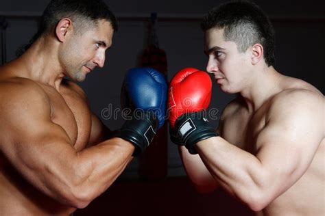 Two boxers on a ring stock photo. Image of equipment - 19753250