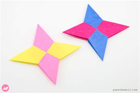 Origami Symmetrical Shuriken Star Tutorial - Paper Kawaii