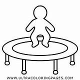 Trampoline Coloring Page  Free trampoline For Kids sketch template