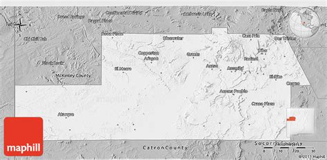 Gray 3D Map of Cibola County