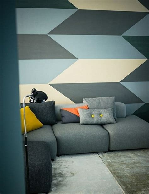 Wall painting ideas and patterns - shapes and color combinations