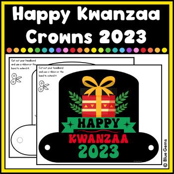 Happy Kwanzaa Crowns/Hats/Headbands 2023 | Set 2 by Blue Gems | TPT