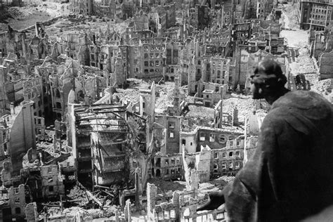 Second World War: Dresden lies in ruins after the 1945 bombing attacks