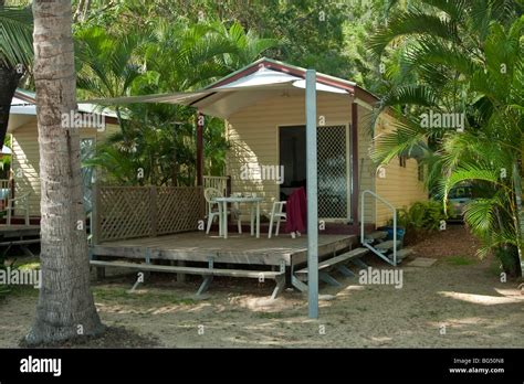 Beach cabin, Ellis Beach, near Cairns, Queensland, Australia Stock ...