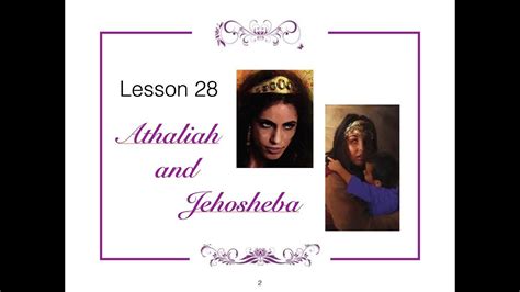 Ladies Bible Study, Lesson #28 Athaliah & Jehosheba [2021.03.09 ...