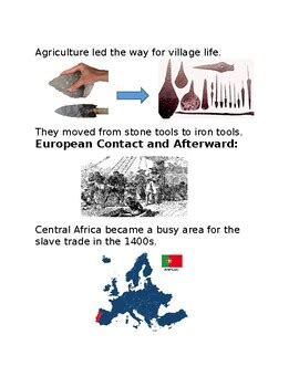 History of Central Africa Picture Notes by Kaci Sexton | TpT