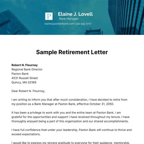 Teacher Retirement Letter Sles Free Printable Template - Infoupdate.org