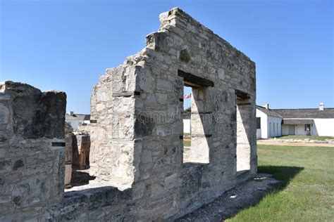 Fort McKavett Ruins in Central Texas Stock Photo - Image of blue, history: 100231900