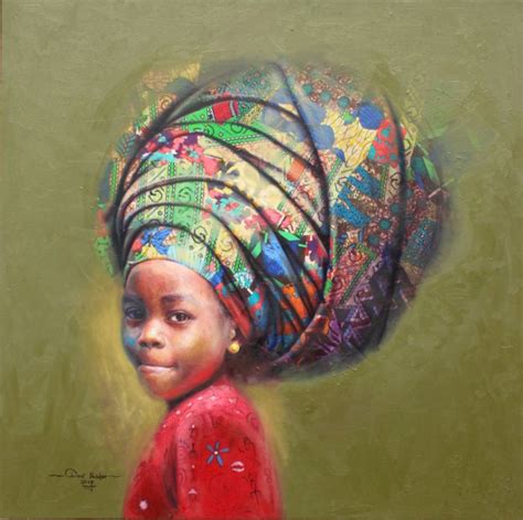 Artist from Nigeria Creates Realistic Oil Portraits Using Local Fabrics ...