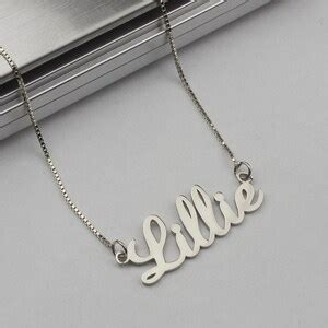 Name Necklace Silver, Custom Name Necklace, Personalized Jewelry, Name Jewelry, Sterling Silver ...