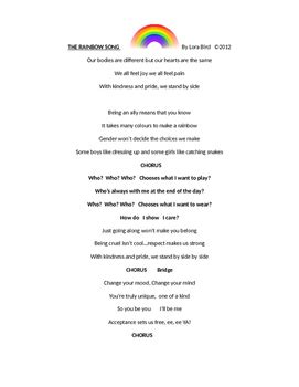 The Rainbow Song - Lyrics by Lora Bird | TPT