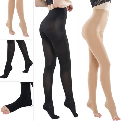 S-XXL Women Medical Compression Stockings Pantyhose Waist High Support Soft feel 20-30 mmHg ...