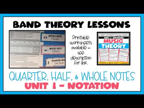 Beginning Band Theory Worksheets by Maria Jarvela worksheets library - Worksheets Library