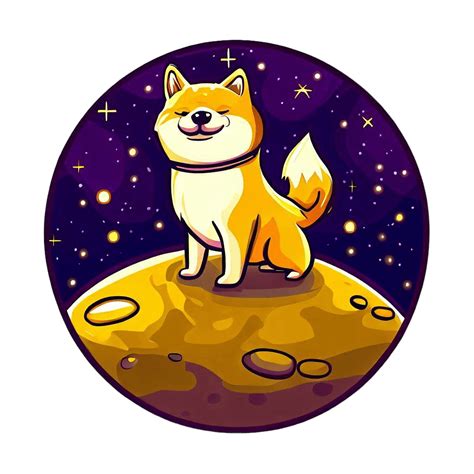 Dogecoin on Moon Icon | Doge To The Moon Iconpack | Icon Archive