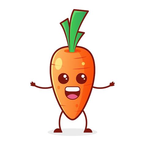 Premium Vector | Carrot a funny cartoon character