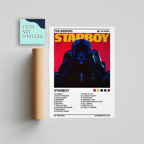 The Weeknd Starboy Album Cover Poster Poster Print Wall - Etsy