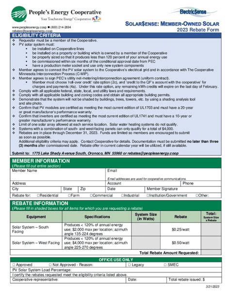 Fillable Online 2023 Rebate Form Fax Email Print - pdfFiller