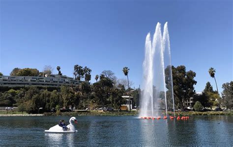 You Can Now Ride Swan Boats at Echo Park Lake