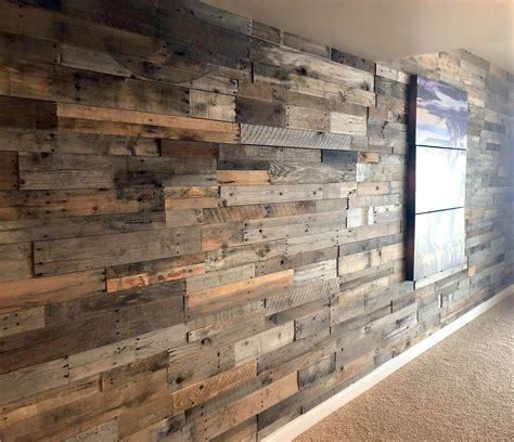 Authentic Reclaimed Pallet Wood Interior Wall Paneling