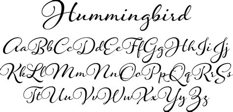 Hummingbird Font by Laura Worthington : Font Bros | Letras tattoo ...