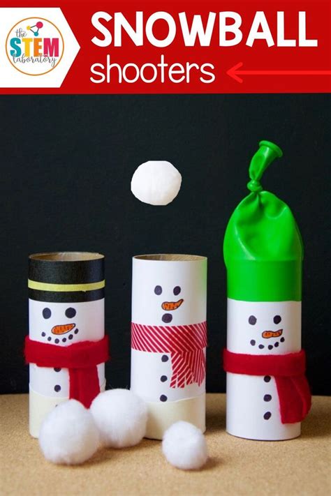 Snowball Shooters | Christmas stem activities, Winter activities for kids, Winter stem activities