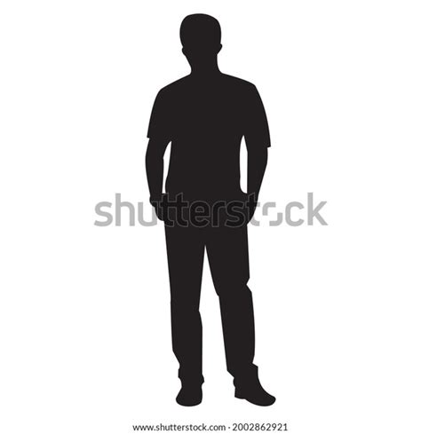 Standing Businessman Silhouette Vector Icon Illustration Stock Vector (Royalty Free) 2002862921 ...