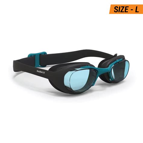 Swimming Goggles Size L Xbase Clear Lenses Black