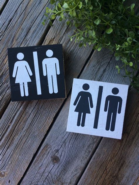 Bathroom Sign Farmhouse Sign/ Wood Signs / Farmhouse Bathroom - Etsy