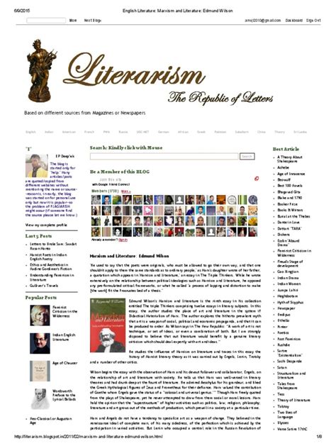 English Literature - Marxism and Literature - Edmund Wilson | PDF ...