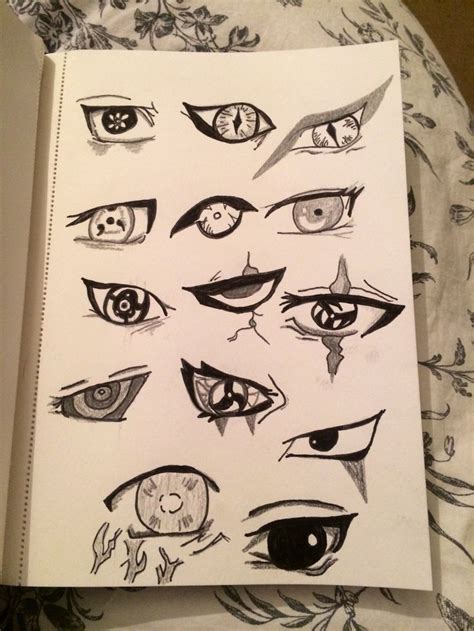 Hand drawn eyes from naruto #naruto #eyes #drawn | How to draw anime eyes, Anime eyes, Eye drawing