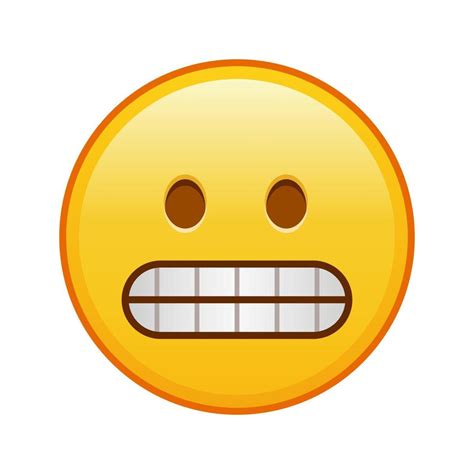 Grimace on the face Large size of yellow emoji smile 20559011 Vector ...