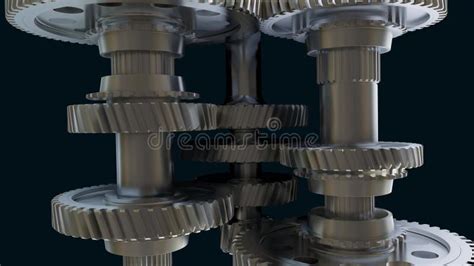 Animation of Rotation of Gears with Shafts Stock Footage - Video of ...