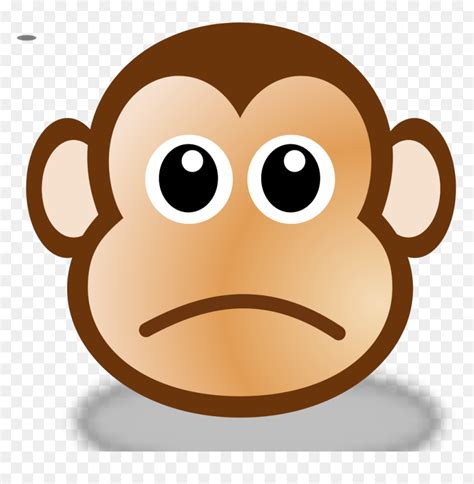 Sad Monkey Face 3 Svg Clip Arts - Chko Broumovsko, HD Png Download - vhv